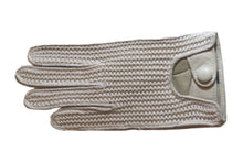 画像をギャラリービューアに読み込む, 【ラスト1点!】メンズ手袋◆ナパレザー/ニットドライビンググローブ◆オフホワイト×エクリュ/AVORIOxECRU【アウトステッチ】