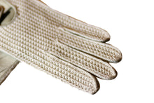 画像をギャラリービューアに読み込む, 【ラスト1点!】メンズ手袋◆ナパレザー/ニットドライビンググローブ◆オフホワイト×エクリュ/AVORIOxECRU【アウトステッチ】