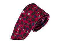画像をギャラリービューアに読み込む, BLUE LABEL ネクタイ ◇ ウール ◇ ペイズリー x レッド