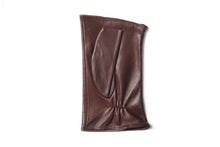 画像をギャラリービューアに読み込む, 【ラスト1点!】レディース手袋◇ナパレザーフィンガーレスグローブ◇ブラウン/BROWN《シルク》