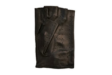 画像をギャラリービューアに読み込む, レディース手袋◆ナパレザードライビンググローブ◆ブラック/NERO《指なしタイプ》