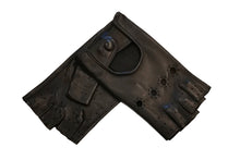 画像をギャラリービューアに読み込む, レディース手袋◆ナパレザードライビンググローブ◆ブラック/NERO《指なしタイプ》