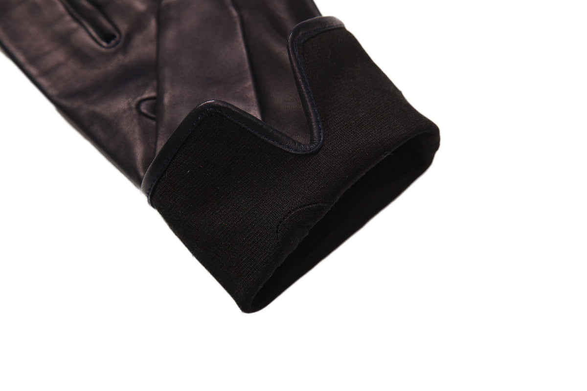 メンズ手袋◇ナパレザー◇ネイビー/BLUE《シルク》 – Merola