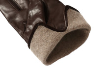 画像をギャラリービューアに読み込む, メンズ手袋◆ナパレザー◆ダークブラウン/MINK《カシミヤ》