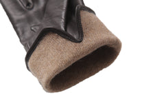 画像をギャラリービューアに読み込む, メンズ手袋◆ナパレザー◆ダークグレー/DK GREY《カシミヤ》