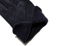 画像をギャラリービューアに読み込む, メンズ手袋◆スウェード◆ネイビー/BLUE《カシミヤ》