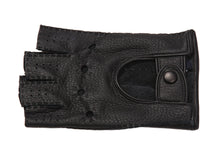 画像をギャラリービューアに読み込む, メンズ手袋◆ディアスキンドライビンググローブ◆ブラック/NERO《指なしタイプ》