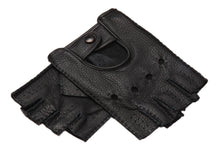 画像をギャラリービューアに読み込む, メンズ手袋◆ディアスキンドライビンググローブ◆ブラック/NERO《指なしタイプ》