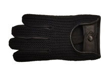 画像をギャラリービューアに読み込む, メンズ手袋◆ナパレザー/ニットドライビンググローブ◆ ブラック×ブラック/ NEROxNERO 【インステッチ】