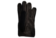 画像をギャラリービューアに読み込む, メンズ手袋◆ナパレザー/ニットドライビンググローブ◆ ブラック×ブラック/ NEROxNERO 【インステッチ】