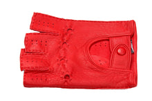 画像をギャラリービューアに読み込む, メンズ手袋◆ディアスキンドライビンググローブ◆レッド/ROSSO《指なしタイプ》