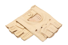 画像をギャラリービューアに読み込む, メンズ手袋◆ディアスキンドライビンググローブ◆クリーム/CREAM《指なしタイプ》