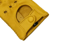 画像をギャラリービューアに読み込む, 【ラスト1点!】メンズ手袋◆ディアスキンドライビンググローブ◆イエロー/GIALLO《指なしタイプ》