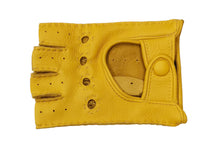 画像をギャラリービューアに読み込む, 【ラスト1点!】メンズ手袋◆ディアスキンドライビンググローブ◆イエロー/GIALLO《指なしタイプ》