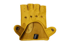 画像をギャラリービューアに読み込む, 【ラスト1点!】メンズ手袋◆ディアスキンドライビンググローブ◆イエロー/GIALLO《指なしタイプ》