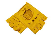 画像をギャラリービューアに読み込む, 【ラスト1点!】メンズ手袋◆ディアスキンドライビンググローブ◆イエロー/GIALLO《指なしタイプ》