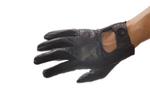 画像をギャラリービューアに読み込む, 【ラスト1点!】レディース手袋◇ナパレザードライビンググローブ◇ネイビー/BLUE《メッシュタイプ》