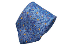 画像をギャラリービューアに読み込む, 【ラスト1点!】MEROLA SERIES ネクタイ◆サックスブルー×草花模様(ブルー・イエロー)《50オンス》
