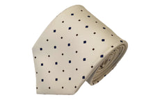画像をギャラリービューアに読み込む, MEROLA SERIESネクタイ◆オフホワイト×クローバー(ネイビー・ボルドー)《50オンス》