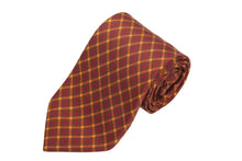 画像をギャラリービューアに読み込む, BLUE LABEL ネクタイ ◇ シルク ◇ ブラウン×チェック (レッド・イエロー)