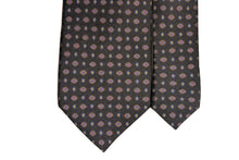 画像をギャラリービューアに読み込む, BLUE LABEL ネクタイ ◇ シルク ◇ 小紋 (ネイビー・ブラウン)