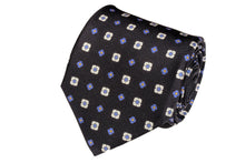 画像をギャラリービューアに読み込む, BLUE LABEL ネクタイ ◇ シルク ◇ 花小紋 × ネイビー・ブルー