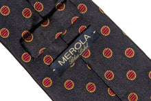 画像をギャラリービューアに読み込む, BLUE LABEL ネクタイ ◇ シルク ◇ ネイビー× ドット (レッド)