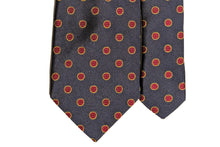 画像をギャラリービューアに読み込む, BLUE LABEL ネクタイ ◇ シルク ◇ ネイビー× ドット (レッド)