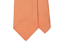 画像をギャラリービューアに読み込む, 【ラスト1点!】 BLUE LABEL ネクタイ ◇ シルク ◇ オレンジ×ドット(ブルー・ピンク)