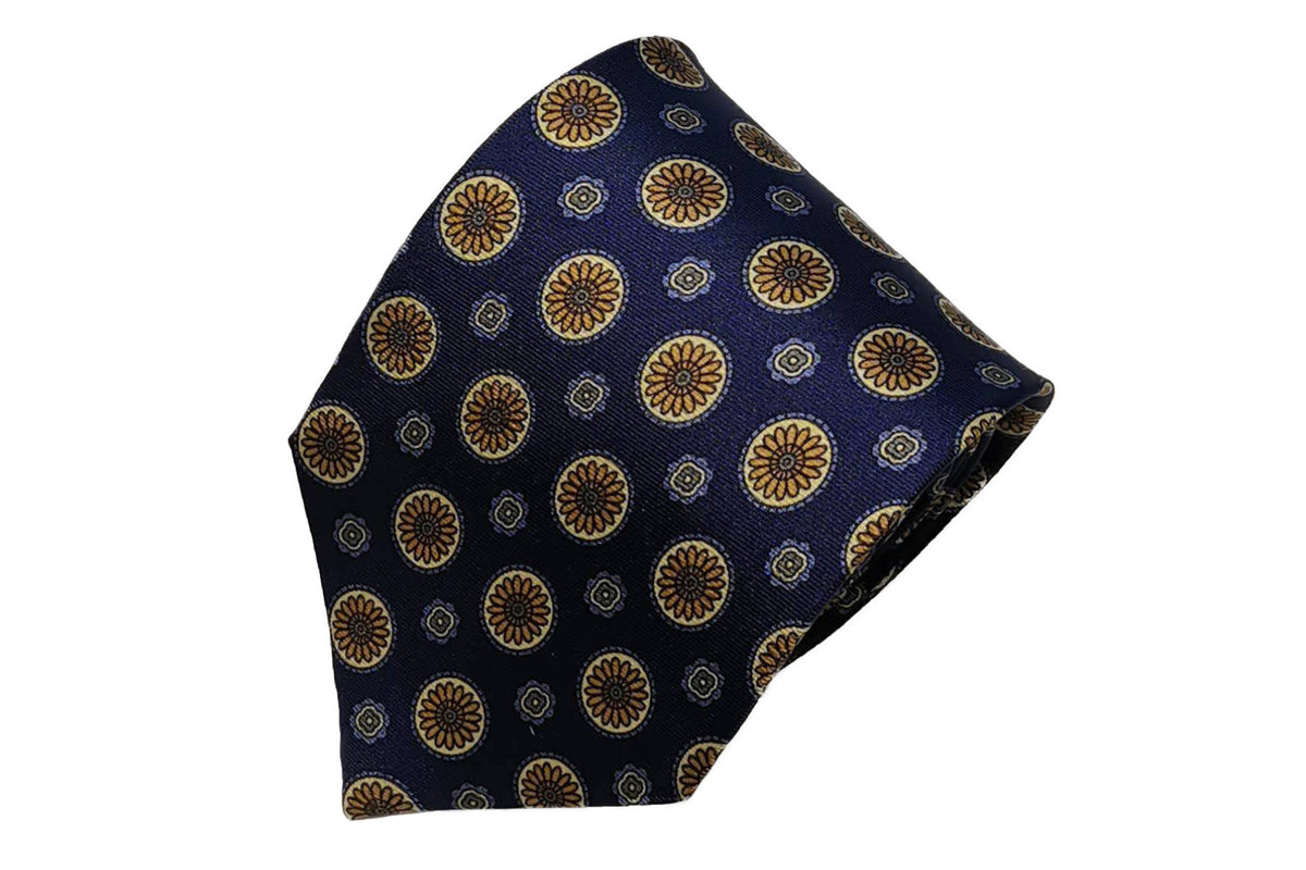 RUBINACCI ルビナッチ　シルクネクタイ　ネイビー小紋　極美品 trim_ofkss_item9bdda864e27911e