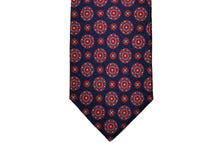 画像をギャラリービューアに読み込む, 【ラスト1点!】BLUE LABEL ネクタイ ◇ シルク ◇ ネイビー×小紋(大小丸模様)(レッド)