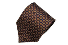 画像をギャラリービューアに読み込む, 【ラスト1点!】BLUE LABEL ネクタイ ◇ シルク ◇ ネイビー×小紋(大小花模様)(イエロー)