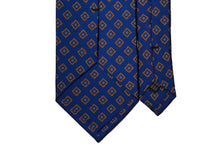 画像をギャラリービューアに読み込む, BLUE LABEL ネクタイ ◇ シルク ◇ ブルー×小紋(額縁風)