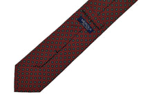 画像をギャラリービューアに読み込む, BLUE LABEL ネクタイ ◇ シルク ◇ バーガンディ×小紋(レトロ)(グリーン)