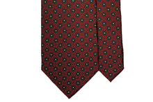 画像をギャラリービューアに読み込む, BLUE LABEL ネクタイ ◇ シルク ◇ バーガンディ×小紋(レトロ)(グリーン)