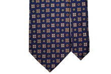 画像をギャラリービューアに読み込む, BLUE LABEL ネクタイ ◇ シルク ◇ ネイビー×小紋(モザイクタイル調)