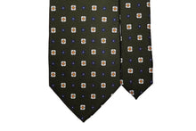 画像をギャラリービューアに読み込む, BLUE LABEL ネクタイ ◇ シルク ◇ グリーン×小紋(ホワイト・ブルー)