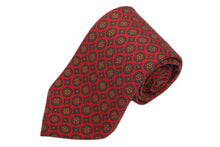 画像をギャラリービューアに読み込む, 【ラスト1点!】BLUE LABEL ネクタイ ◇ シルク ◇ レッド×大ドット・ダイヤ(グリーン)