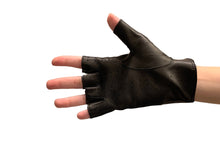 画像をギャラリービューアに読み込む, レディース手袋◆ナパレザードライビンググローブ◆ブラック/NERO《指なしタイプ》