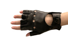 画像をギャラリービューアに読み込む, メンズ手袋◆ナパレザードライビンググローブ◆ブラック/NERO《指なしタイプ》