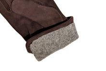 画像をギャラリービューアに読み込む, メローラ レディース手袋◇スウェード◇ダークブラウン/MORO《ライン無しデザイン ・ カシミア》