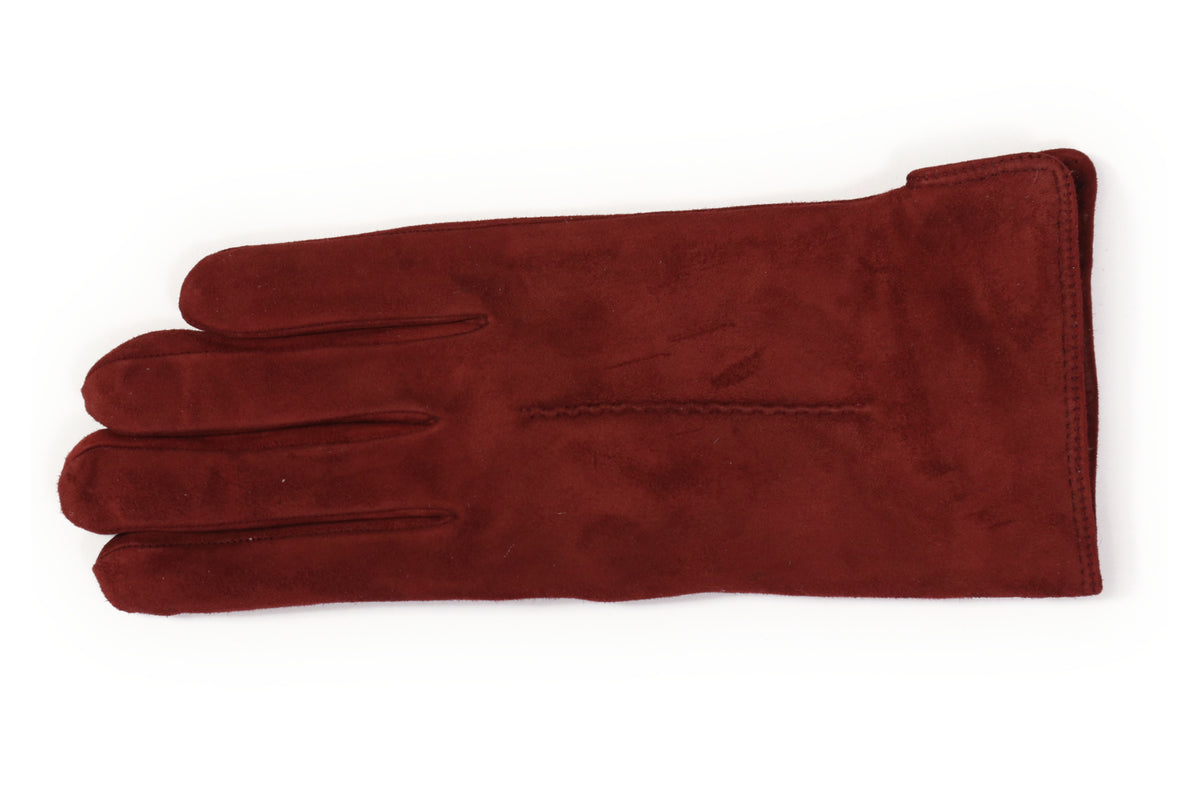 ラスト1点！】レディース手袋◇スウェード◇ルビー/RUBINO《カシミヤ