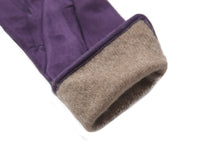 画像をギャラリービューアに読み込む, 【ラスト1点!】レディース手袋◇スウェード◇パープル/PURPLE 《カシミヤ》