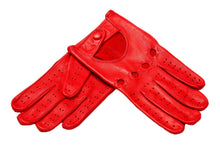 画像をギャラリービューアに読み込む, レディース手袋◇ナパレザードライビンググローブ◇レッド/ROSSO《パンチングタイプ》