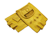 画像をギャラリービューアに読み込む, レディース手袋◇ディアスキンドライビンググローブ◇イエロー/GIALLO《指なしタイプ》