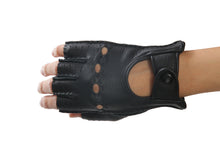 画像をギャラリービューアに読み込む, レディース手袋◇ディアスキンドライビンググローブ◇ブラック/NERO《指なしタイプ》