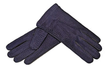 画像をギャラリービューアに読み込む, メンズ手袋◆カピバラ◆ブルー/BLUE《アウトステッチ・カシミヤ》