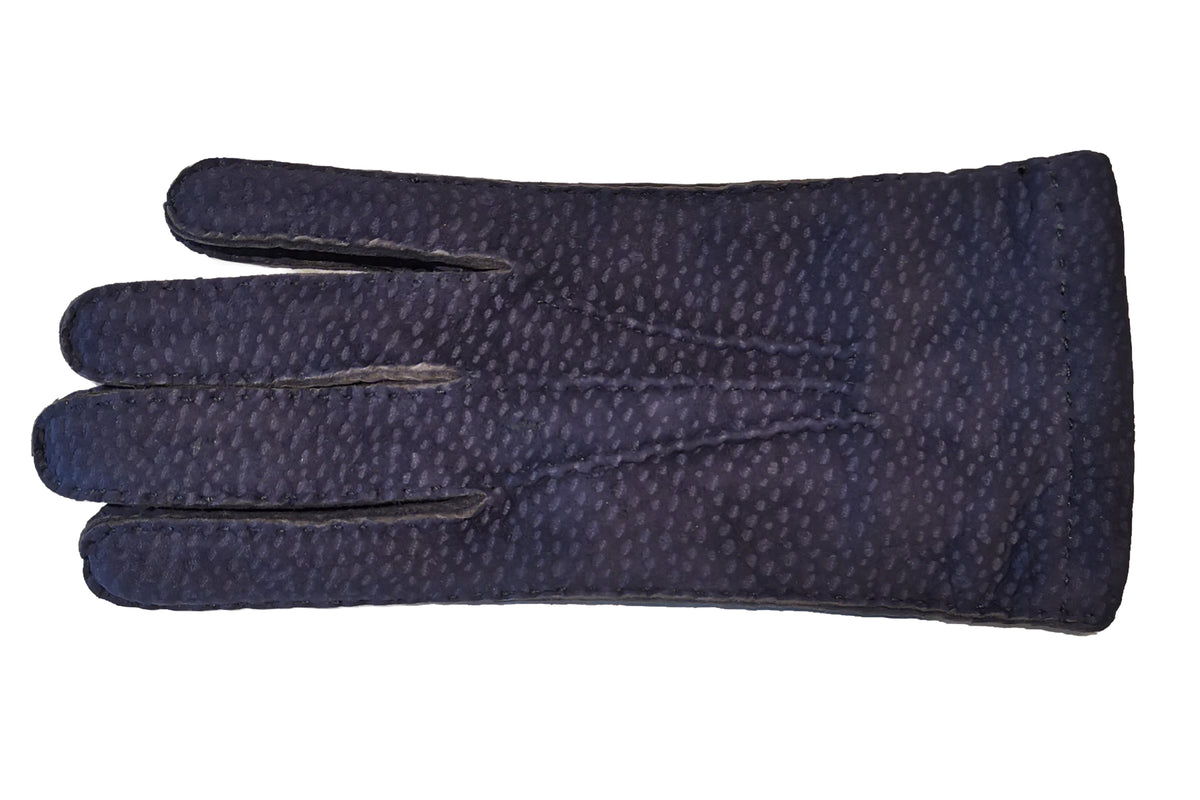 メンズ手袋◇カピバラ◇ブルー/BLUE《アウトステッチ・カシミヤ》 – Merola