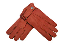 画像をギャラリービューアに読み込む, 【ラスト1点!】メンズ手袋◆ディアスキン◆オレンジ/ARANCIO《ベルトタイプ・カシミヤ》
