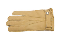 画像をギャラリービューアに読み込む, メンズ手袋◆ディアスキン◆ベージュ/HAVANA《ベルトタイプ ・ カシミヤ》